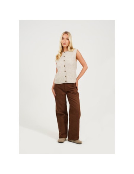 BRAVE SOUL CHALECO 125NELLIEMNK_BE BEIGE (W) BRAVE SOUL CHALECO 125NELLIEMNK_BE BEIGE (W)