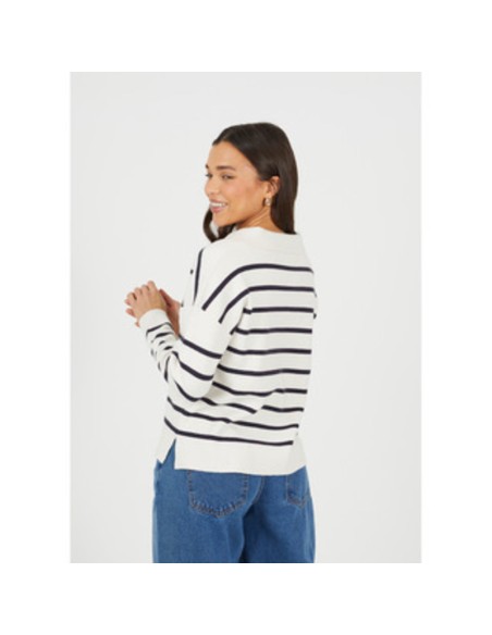 BRAVE SOUL JERSEY 248STRIPEIVY_CRU CRUDO (W) BRAVE SOUL JERSEY 248STRIPEIVY_CRU CRUDO (W)