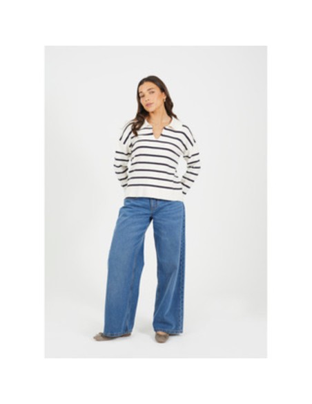 BRAVE SOUL JERSEY 248STRIPEIVY_CRU CRUDO (W) BRAVE SOUL JERSEY 248STRIPEIVY_CRU CRUDO (W)
