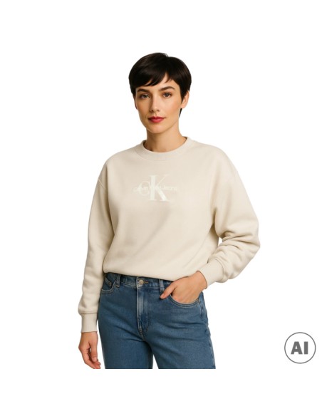 CALVIN KLEIN SUDADERA J20J224724_BE BEIGE (W) CALVIN KLEIN SUDADERA J20J224724_BE BEIGE (W)