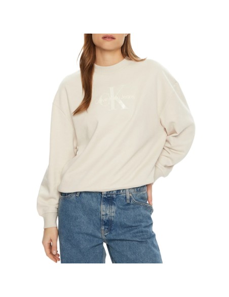 CALVIN KLEIN SUDADERA J20J224724_BE BEIGE (W) CALVIN KLEIN SUDADERA J20J224724_BE BEIGE (W)